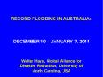 RECORD FLOODING IN AUSTRALIA: PowerPoint PPT Presentation