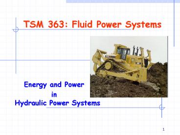TSM 363: Fluid Power Systems