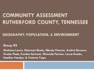 Community Assessment Rutherford County, Tennessee Geography, Population,