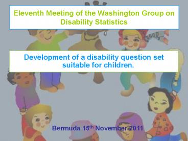 Eleventh Meeting of the Washington Group on Disability Statistics