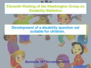 Eleventh Meeting of the Washington Group on Disability Statistics