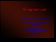 Group behavior