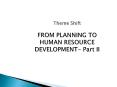 Theme Shift FROM PLANNING TO HUMAN RESOURCE DEVELOPMENT- Part II PowerPoint PPT Presentation