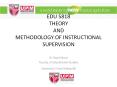 EDU 5818 THEORY AND METHODOLOGY OF INSTRUCTIONAL SUPERVISION PowerPoint PPT Presentation