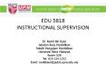 EDU 5818 INSTRUCTIONAL SUPERVISION PowerPoint PPT Presentation