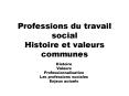 Professions du travail social Histoire et valeurs communes PowerPoint PPT Presentation