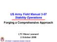 US Army Field Manual 3-07 Stability Operations PowerPoint PPT Presentation