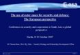The use of outer space for security and defence: PowerPoint PPT Presentation