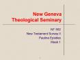 New Geneva Theological Seminary PowerPoint PPT Presentation