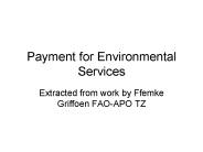 Payment for Environmental Services