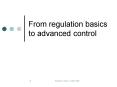 From regulation basics to advanced control PowerPoint PPT Presentation