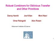 Robust Combiners for Oblivious Transfer and Other Primitives