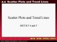 Scatter Plots and Trend Lines PowerPoint PPT Presentation