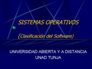 SISTEMAS OPERATIVOS  (Clasificaci
