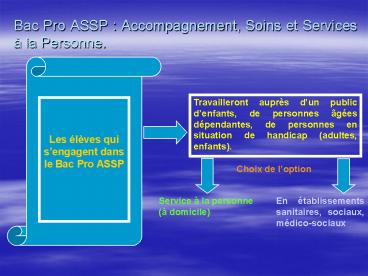 Bac Pro ASSP : Accompagnement, Soins et Services 