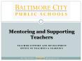 Mentoring and Supporting Teachers PowerPoint PPT Presentation