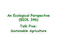 An Ecological Perspective (BIOL 346)
