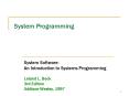 System Programming PowerPoint PPT Presentation