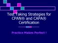 Test Taking Strategies for CPAN PowerPoint PPT Presentation