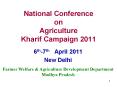 National Conference on Agriculture Kharif Campaign 2011 PowerPoint PPT Presentation