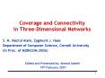 Coverage and Connectivity in Three-Dimensional Networks PowerPoint PPT Presentation
