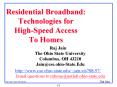 Residential Broadband: Technologies for High-Speed Access To Homes PowerPoint PPT Presentation