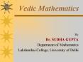 Vedic Mathematics PowerPoint PPT Presentation