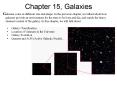 Chapter 15, Galaxies PowerPoint PPT Presentation