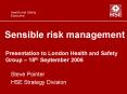 Sensible risk management PowerPoint PPT Presentation