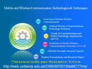 Mobile and Wireless Communication Technologies