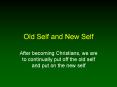 Old Self and New Self PowerPoint PPT Presentation