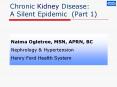 Chronic Kidney Disease: A Silent Epidemic (Part 1) PowerPoint PPT Presentation