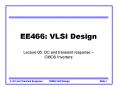 EE466: VLSI Design PowerPoint PPT Presentation