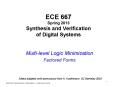 ECE 667 Spring 2013 Synthesis and Verification of Digital Systems PowerPoint PPT Presentation