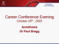 Career Conference Evening October 25th , 2005 PowerPoint PPT Presentation