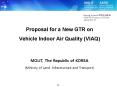 Proposal for a New GTR on Vehicle Indoor Air Quality (VIAQ) PowerPoint PPT Presentation