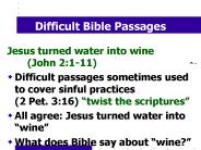 Difficult Bible Passages