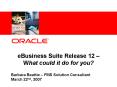 eBusiness Suite Release 12  PowerPoint PPT Presentation