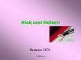 Risk and Return PowerPoint PPT Presentation