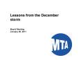 Lessons from the December storm PowerPoint PPT Presentation