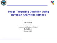 Image Tampering Detection Using Bayesian Analytical Methods