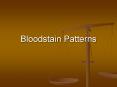 Bloodstain Patterns PowerPoint PPT Presentation