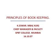 PRINCIPLES OF BOOK KEEPING.