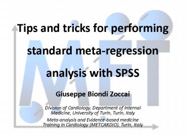 Tips and tricks for performing standard meta-regression analysis with SPSS