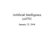 Artificial Intelligence cs4701