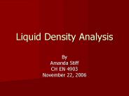 Liquid Density Analysis