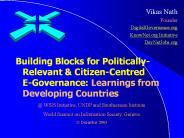 Building Blocks for Politically-Relevant