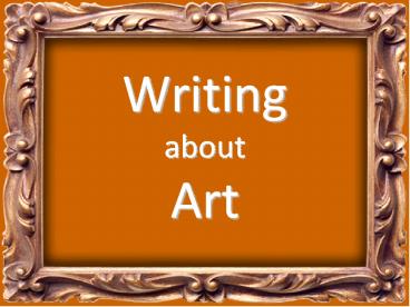 Writing about Art