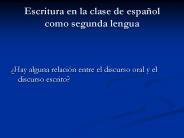 Escritura en la clase de espa