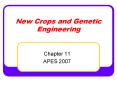 New Crops and Genetic Engineering PowerPoint PPT Presentation